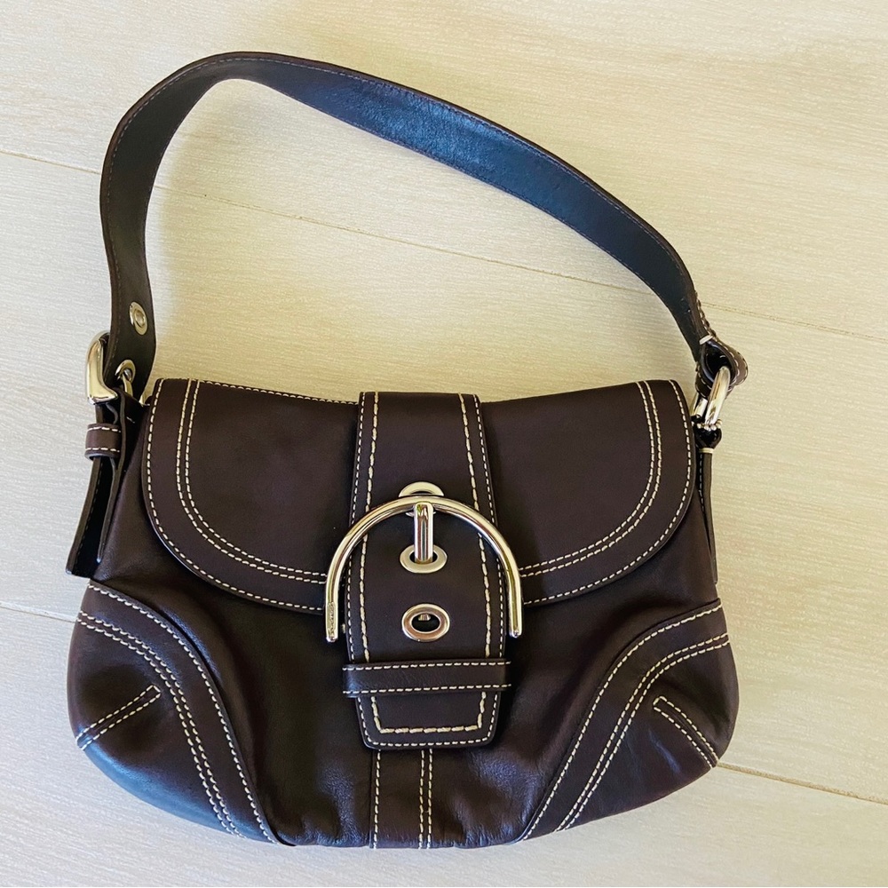 Vintage Coach Dark Brown Hobo Bag